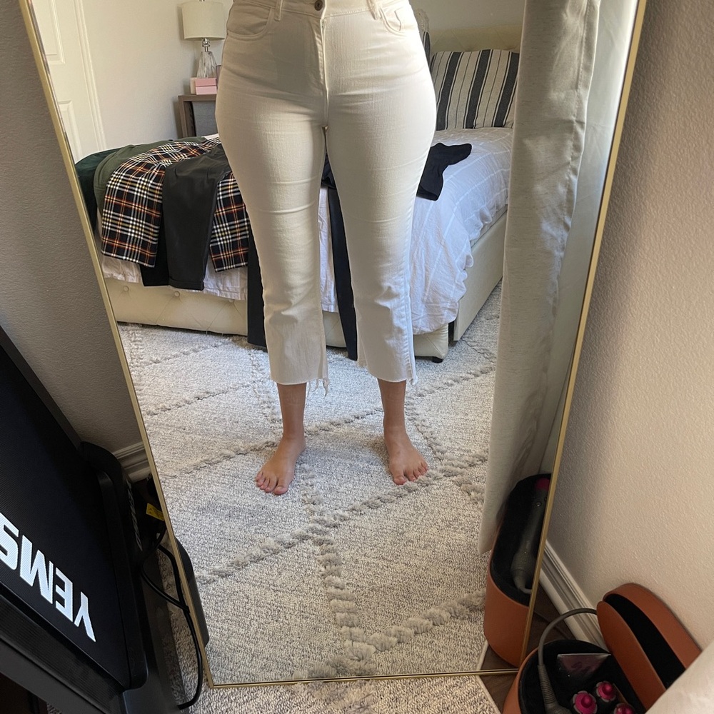 Zara Women's High Rise White Jeans